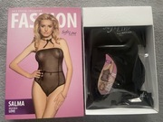 Prześwitujące body Salma czarne rozm. S/M