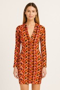 Sinsay – Sukienka Koszulowa z Geometrycznym Wzorem XXS