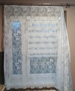 Biała firana liście nr 3