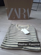 Wełniany sweter z kaszmirem L zara nowy