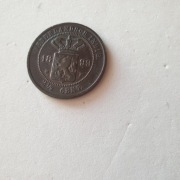 2 1\2 centa z HOLENDERSKICH INDII WSCHODNICH ZA PANOWANIA  WIHELMA MONETA