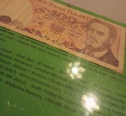 Banknot PRL 100 zl. 2x antyrama A5 wydruk ilustracji banknotów prezent 