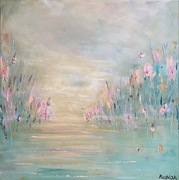 Rozlewisko / by Magda Kubiak 50x50 obraz strukturalny pejzaż natura