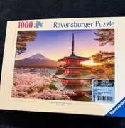 RAVENSBURGER PUZZLE PREMIUM 1000 FUDŻI I KWITNĄCA WIŚNIA UKŁADANKA
