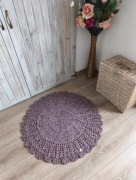 Dywanik okrągły na szydełku boho
