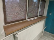 parapet drewniany dębowy/ lite drewno dąb / półka / blat 