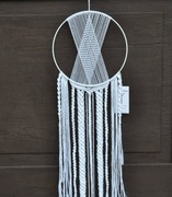 Makramowy łapacz snów na obręczy o średnicy 20 cm 
