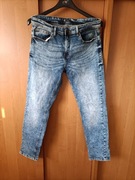 spodnie Ombre L 33 marmurki rurki slim fit