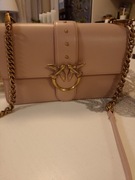 Pinko torebka listonoszka skóra naturalna różowy