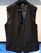 Garniturowa kamizelka męska M czarna 