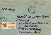 Radom 9 (2) - Koperty listów poleconych 1972-75