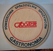 Podkładka pod napoje reklama PSS Społem Gastronomia PRL vintage 