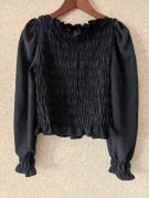 h&m bluza wizytowa elegancka marszczona lekka przewiewna drapowana szykowna
