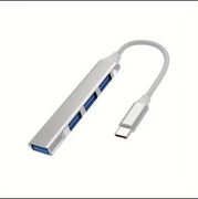HUB USB-C 4x USB 3.0 Adapter Rozdzielacz Aluminiowy