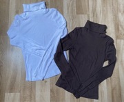 2 sztuki golfów, biały a brązowy