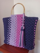 Torebka koszyk ręcznie pleciona makrama