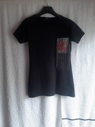 T-shirt alternatywny, nadruk, frędzle, Subu, r.S/M
