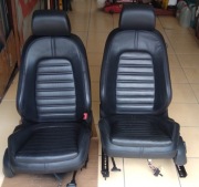 Fotele przednie skórzane passat b6 czarne