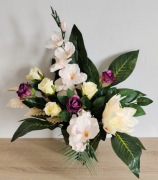 Stroik do wazonu na pomnik kompozycja na grób sztuczne kwiaty Duży 