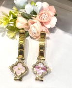 Elegancki zegarek damski koniczyna  stal chirurgiczna 