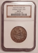 Zygmunt III Waza, Ort Gdańsk 1625  NGC AU55 PIĘKNY !!!