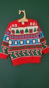 H&M świąteczny sweter pingwinki 80cm 