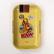 Raw Organic tacka z kobietą w bikini. Około 28 cm X 18 cm.