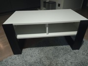 Nowoczesna ława / stolik kawowy 50x90 cm – biały + czarne nogi, jak nowa. 