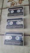 Kasety magnetofonowe zestaw 3szt Basf Chromdioxid Maxima II Professional