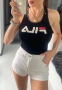 Body Fila przewiewne r. XS/34 czarne welurowe sportowe bokserka