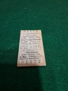 Kartonikowy bilet kolejowy lata 60