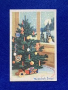 Boże Narodzenie Wesołych Świąt Choinka pocztówka 