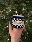 Pieprzniczka kubek Bolesławiec czeski baryłka beczułka kropka nowy 1 gat