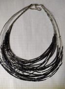 Naszyjnik wielowarstwowy granatowy