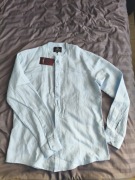 MONDOMEN koszula męska casual długi rękaw regular len rozmiar XL