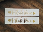 Tablice na ślub młoda para komplet 2 sztuki 