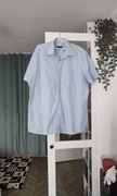 Koszula niebieska Wólczanka krótki rękaw 44 XL/XXL