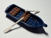LEGO PIRATES ŁÓDKA DARK BLUE 14x5x2 2551 + WIOSŁA BIAŁE