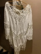 Sukienka plażowa narzutka biała XL