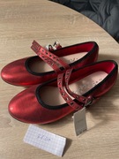 czerwone balerinki 34,5 cm Next 21 cm Nowe wigilia