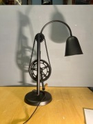 Kaspa BIKE lampa stołowa 67 cm czarna E27 łańcuch metal