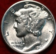 10 centów - SREBRO- USA -One Dime- Mercury 1941S - menniczy