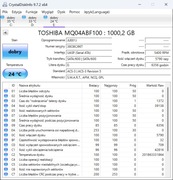 Dysk twardy 2.5' TOSHIBA MQ01ABD100 1TB - SPRAWNY - S.M.A.R.T