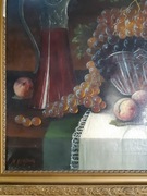 Martwa natura olej – sygn. H. Lindstädt, pocz. XX w.