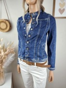 Kurtka niebieska jeans bawełna klasyczna taliowana casual XS Big Star