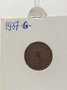 Niemcy, 3Rzesza 1rpf.1937 G,b.ladna.rzadka, oryginalny stan nie czyszczony,