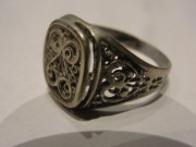 Stary Pierścionek sygnet ażurowy po Babci  srebro Prezent