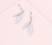 Srebrne kolczyki piórka