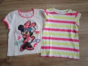 2 x Bluzka koszulka t-shirt krótki rękaw Disney rozm. 116