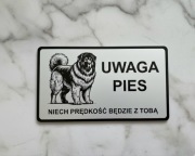 Grawerowane tabliczki uwaga pies Owczarek Kaukaski 